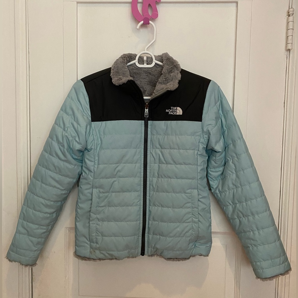 The North Face Kids Light Blue and Black Jacket